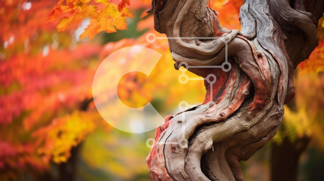 Intra Συλλεκτικό Ξύλινο Παζλ Plywood  4mm - Πολύχρωμο φθινοπωρινό δέντρο με περιστρεφόμενο φλοιό Σε Ξύλινο Κουτί - Διαστάσεις: 10x10 cm – 25 κομμάτια