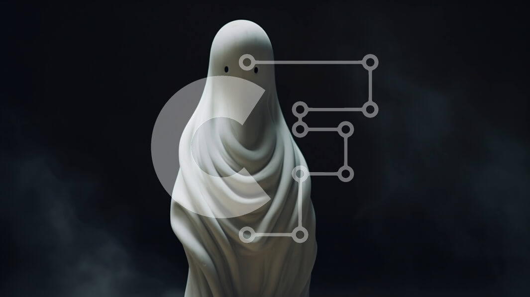 Intra Συλλεκτικό Ξύλινο Παζλ Plywood  4mm - Λευκό ειδώλιο φάντασμα σε σκοτεινό περιβάλλον Σε Ξύλινο Κουτί - Διαστάσεις Puzzle: 10x10 cm – 25 κομμάτια