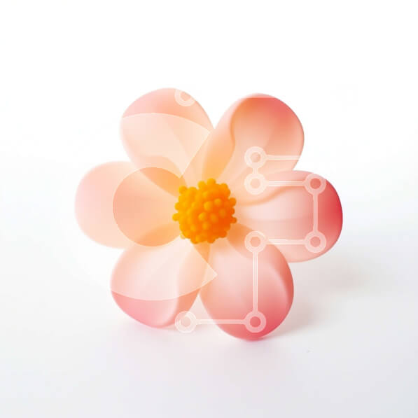 Intra Συλλεκτικό Ξύλινο Παζλ Plywood  4mm - Μικρό ροζ λουλούδι σε άσπρο φόντο Σε Ξύλινο Κουτί - Διαστάσεις: 10x10 cm – 25 κομμάτια