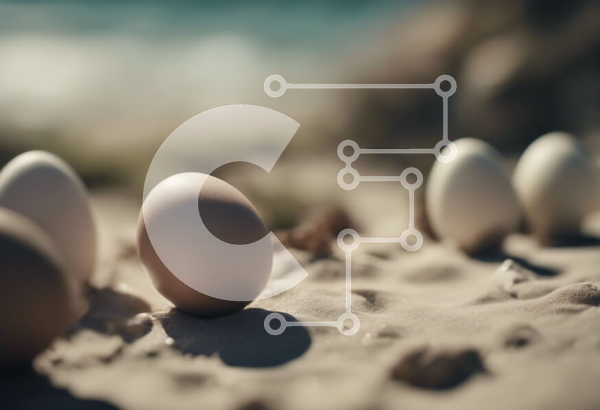 Intra Συλλεκτικό Ξύλινο Παζλ Plywood  4mm - Αυγά στην άμμο παραλίας Σε Ξύλινο Κουτί - Διαστάσεις: 10x10 cm – 25 κομμάτια