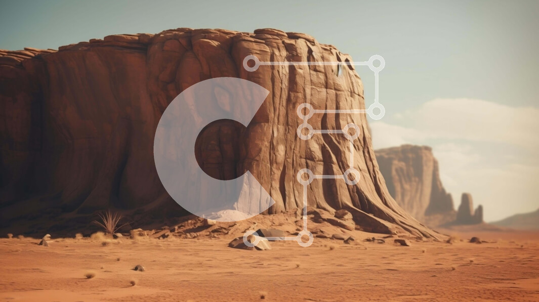 Intra Συλλεκτικό Ξύλινο Παζλ Plywood  4mm - Έρημο τοπίο με σχηματισμούς βράχου και πρόσωπο Σε Ξύλινο Κουτί - Διαστάσεις: 10x10 cm – 25 κομμάτια