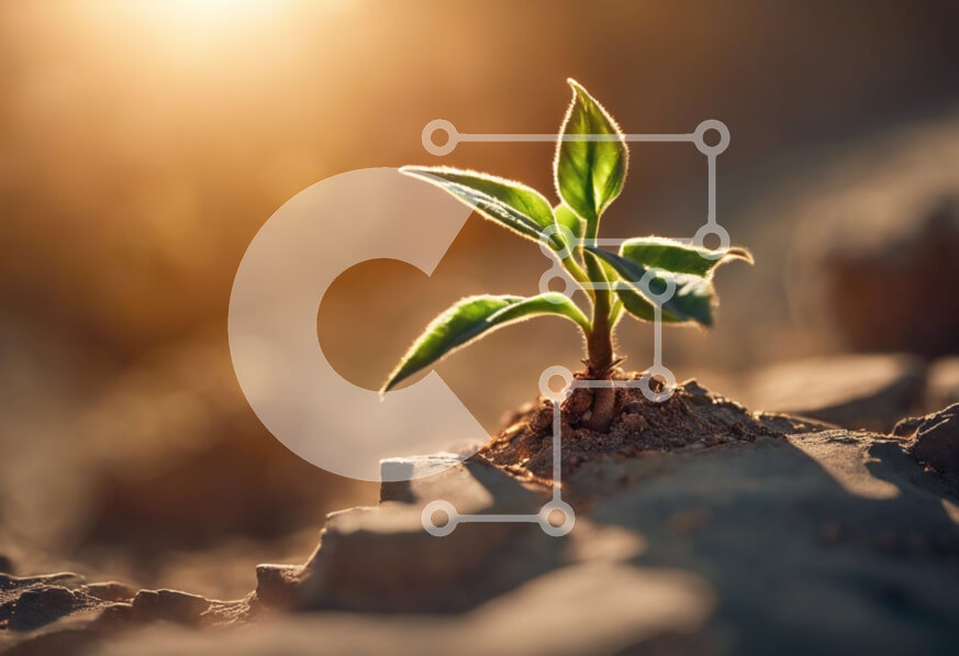 Intra Συλλεκτικό Ξύλινο Παζλ Plywood  4mm - Σημάδια αναδάσωσης: Πράσινο φυτό σε φυσικό περιβάλλον Σε Ξύλινο Κουτί - Διαστάσεις: 10x10 cm – 25 κομμάτια