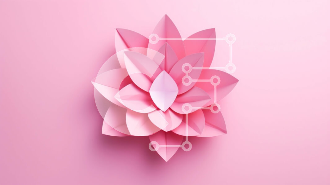 Intra Συλλεκτικό Ξύλινο Παζλ Plywood  4mm - Τέχνη λουλουδιών από ροζ χαρτί Σε Ξύλινο Κουτί - Διαστάσεις Puzzle: 10x10 cm – 25 κομμάτια