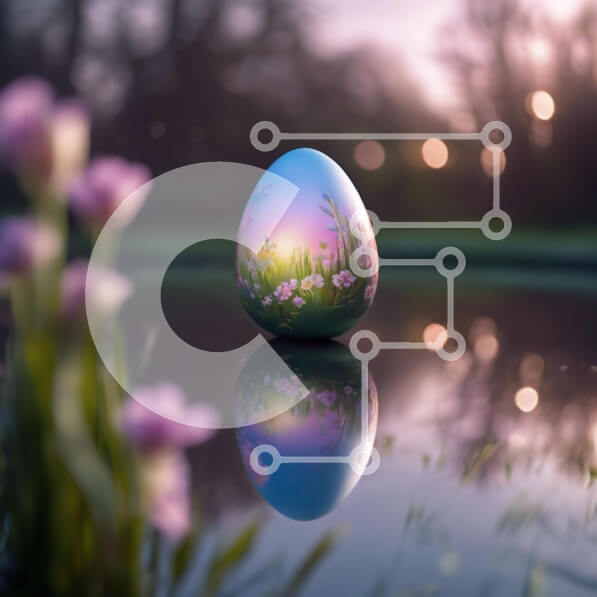 Intra Συλλεκτικό Ξύλινο Παζλ Plywood  4mm - Όμορφο ζωγραφισμένο πασχαλινό αυγό με μωβ τουλίπες και λουλούδια Σε Ξύλινο Κουτί - Διαστάσεις: 10x10 cm – 25 κομμάτια