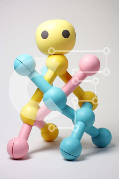 Intra Συλλεκτικό Ξύλινο Παζλ Plywood  4mm - Πολύχρωμο αφηρημένο σχήμα Σε Ξύλινο Κουτί - Διαστάσεις: 10x10 cm – 25 κομμάτια