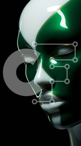 Intra Συλλεκτικό Ξύλινο Παζλ Plywood  4mm - Πράσινο και άσπρο μανεκέν με μαύρο κοστούμι Σε Ξύλινο Κουτί - Διαστάσεις Puzzle: 10x10 cm – 25 κομμάτια