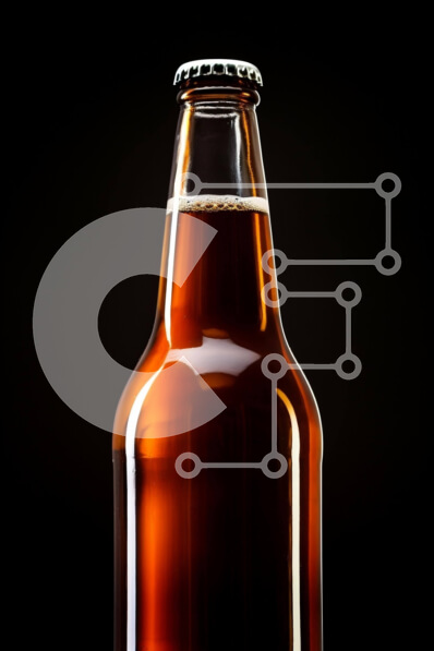 Σετ των 2 Intra Συλλεκτικό Ξύλινο Παζλ Plywood  4mm - Άδειο μπουκάλι μπύρας με σκούρο φόντο Σε Ξύλινο Κουτί - Διαστάσεις: 10x10 cm – 25 κομμάτια