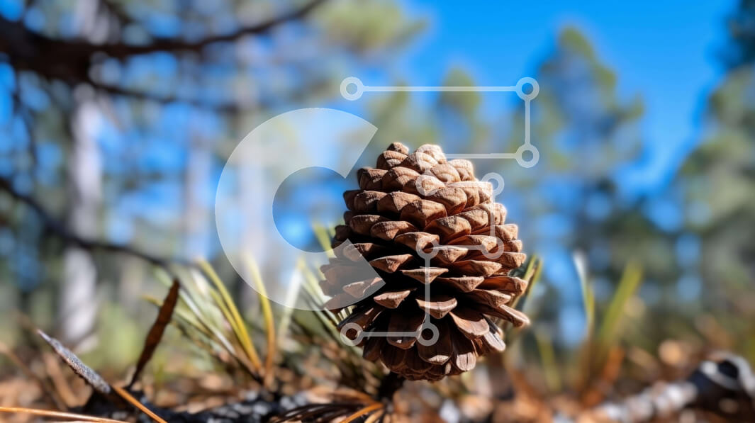 Intra Συλλεκτικό Ξύλινο Παζλ Plywood  4mm - Ενιαίος κουκουνάρι στο δασικό οικοσύστημα Σε Ξύλινο Κουτί - Διαστάσεις: 10x10 cm – 25 κομμάτια