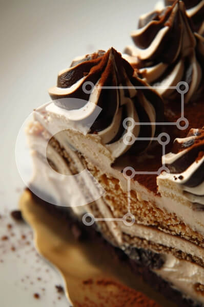 Σετ των 2 Intra Συλλεκτικό Ξύλινο Παζλ Plywood  4mm - Κέικ σοκολάτας με σαντιγί και τρίμματα Σε Ξύλινο Κουτί - Διαστάσεις: 10x10 cm – 25 κομμάτια