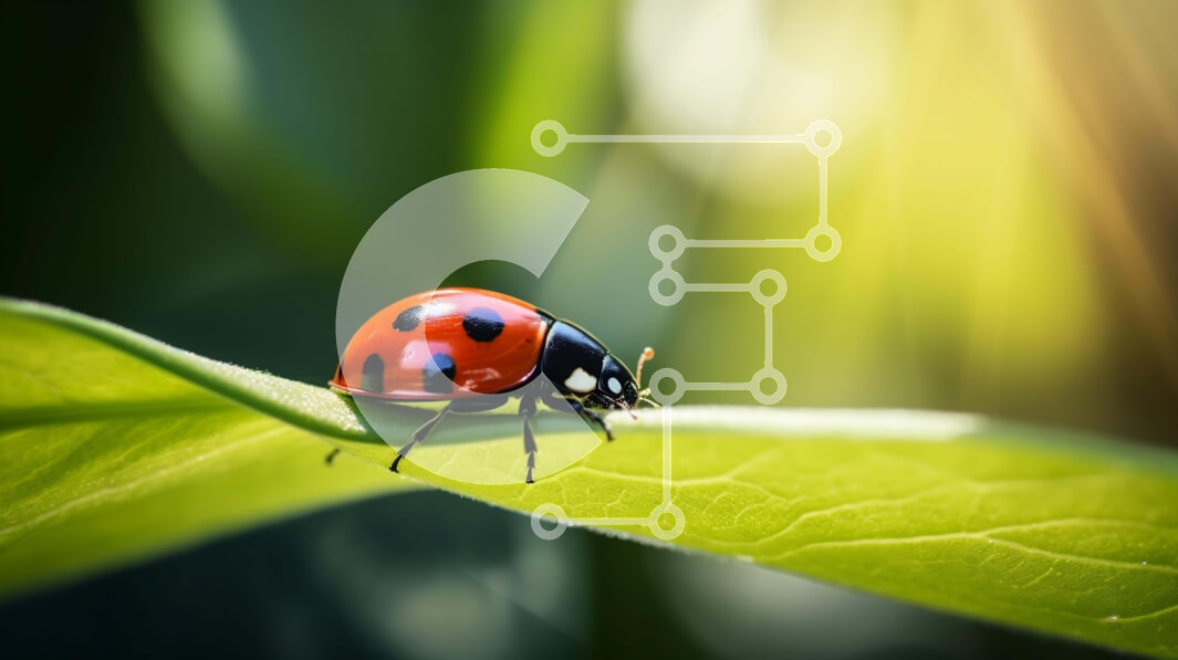 Intra Συλλεκτικό Ξύλινο Παζλ Plywood  4mm - Πασχαλίτσα που στηρίζεται σε ένα πράσινο φύλλο Σε Ξύλινο Κουτί - Διαστάσεις: 10x10 cm – 25 κομμάτια