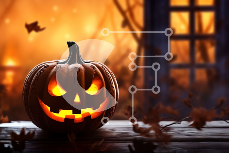 Intra Συλλεκτικό Ξύλινο Παζλ Plywood  4mm - Λαμπερή κολοκύθα σε τραπέζι με θέμα το φθινόπωρο Σε Ξύλινο Κουτί - Διαστάσεις Puzzle: 10x10 cm – 25 κομμάτια