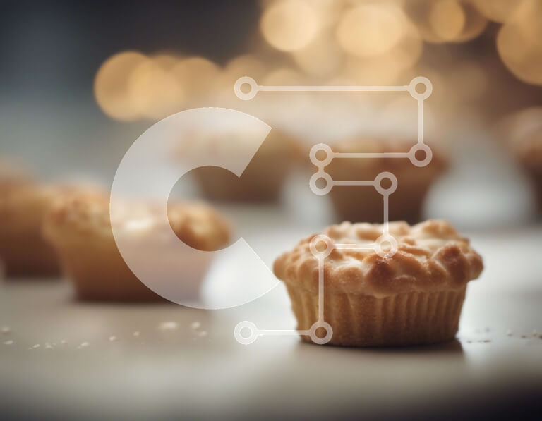 Σετ των 2 Intra Συλλεκτικό Ξύλινο Παζλ Plywood  4mm - Ποικιλία cupcakes σε ένα τραπέζι Σε Ξύλινο Κουτί - Διαστάσεις: 10x10 cm – 25 κομμάτια