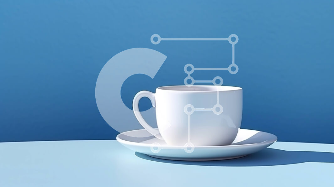 Σετ των 2 Intra Συλλεκτικό Ξύλινο Παζλ Plywood  4mm - Λευκό φλιτζάνι καφέ σε μπλε τραπέζι με πιατάκι Σε Ξύλινο Κουτί - Διαστάσεις: 10x10 cm – 25 κομμάτια