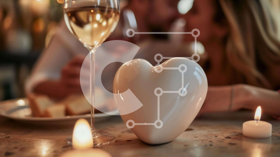 Intra Συλλεκτικό Ξύλινο Παζλ Plywood  4mm - Ζευγάρι που γιορτάζει την αγάπη με κρασί και σνακ Σε Ξύλινο Κουτί - Διαστάσεις Puzzle: 10x10 cm – 25 κομμάτια