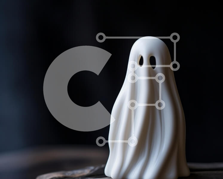 Intra Συλλεκτικό Ξύλινο Παζλ Plywood  4mm - Άσπρο ειδώλιο φάντασμα σε ξύλο Σε Ξύλινο Κουτί - Διαστάσεις: 10x10 cm – 25 κομμάτια