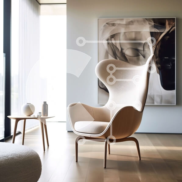 Intra Συλλεκτικό Ξύλινο Παζλ Plywood  4mm - Κομψό και ευρύχωρο σαλόνι με εκπληκτική θέα στην πόλη Σε Ξύλινο Κουτί - Διαστάσεις Puzzle: 10x10 cm – 25 κομμάτια