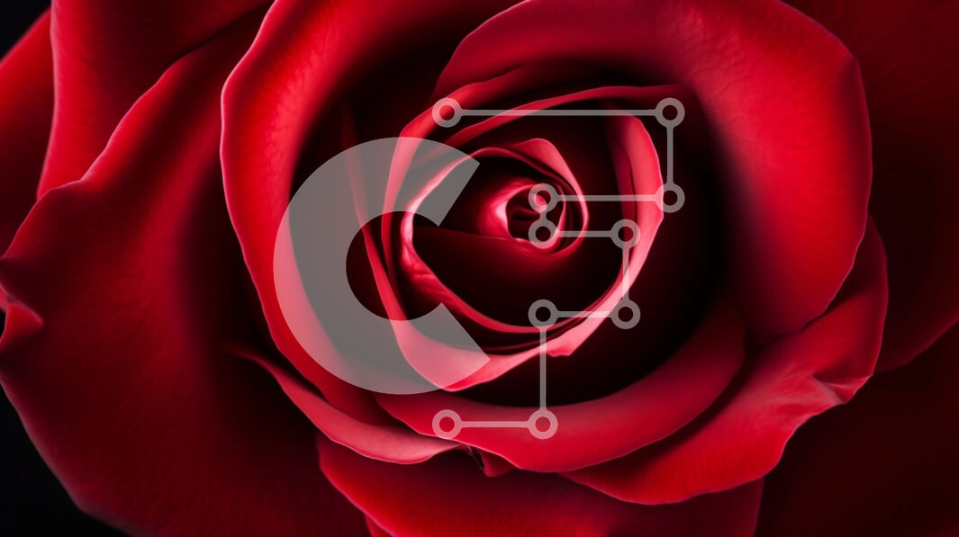 Intra Συλλεκτικό Ξύλινο Παζλ Plywood  4mm - Κοντινό πλάνο ενός ενιαίου κόκκινου τριαντάφυλλου σε μαύρο φόντο Σε Ξύλινο Κουτί - Διαστάσεις: 10x10 cm – 25 κομμάτια