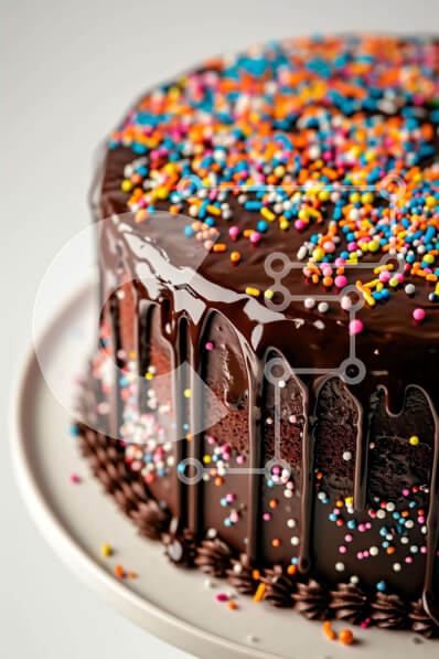 Σετ των 2 Intra Συλλεκτικό Ξύλινο Παζλ Plywood  4mm - Κέικ σοκολάτας με πολύχρωμα πασπάλισμα και καραμέλες Σε Ξύλινο Κουτί - Διαστάσεις: 10x10 cm – 25 κομμάτια