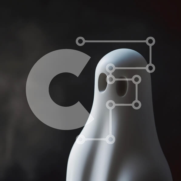 Intra Συλλεκτικό Ξύλινο Παζλ Plywood  4mm - Διακόσμηση με ειδώλιο λευκό φάντασμα Σε Ξύλινο Κουτί - Διαστάσεις Puzzle: 10x10 cm – 25 κομμάτια