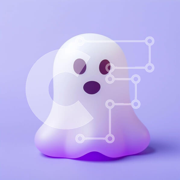 Intra Συλλεκτικό Ξύλινο Παζλ Plywood  4mm - Λάμπα φωτός σε σχήμα φαντάσματος σε μωβ φόντο Σε Ξύλινο Κουτί - Διαστάσεις Puzzle: 10x10 cm – 25 κομμάτια