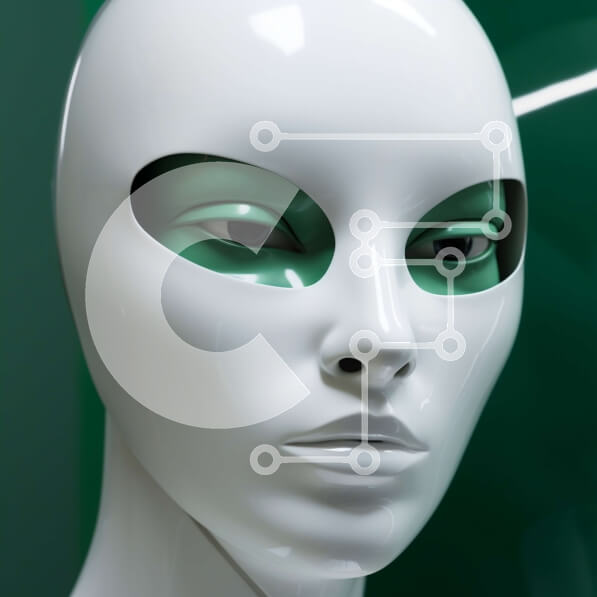 Σετ των 2 Intra Συλλεκτικό Ξύλινο Παζλ Plywood  4mm - Μανεκέν με λευκό πρόσωπο και πράσινα μάτια Σε Ξύλινο Κουτί - Διαστάσεις: 10x10 cm – 25 κομμάτια