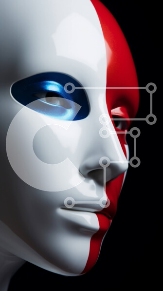 Intra Συλλεκτικό Ξύλινο Παζλ Plywood  4mm - Μανεκέν μακιγιάζ με γαλλική σημαία Σε Ξύλινο Κουτί - Διαστάσεις Puzzle: 10x10 cm – 25 κομμάτια