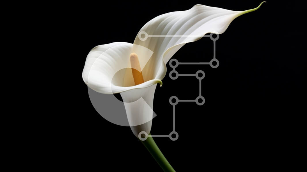 Intra Συλλεκτικό Ξύλινο Παζλ Plywood  4mm - Όμορφη Λευκή Κάλλα Λίλι σε πλήρη άνθιση Σε Ξύλινο Κουτί - Διαστάσεις: 10x10 cm – 25 κομμάτια