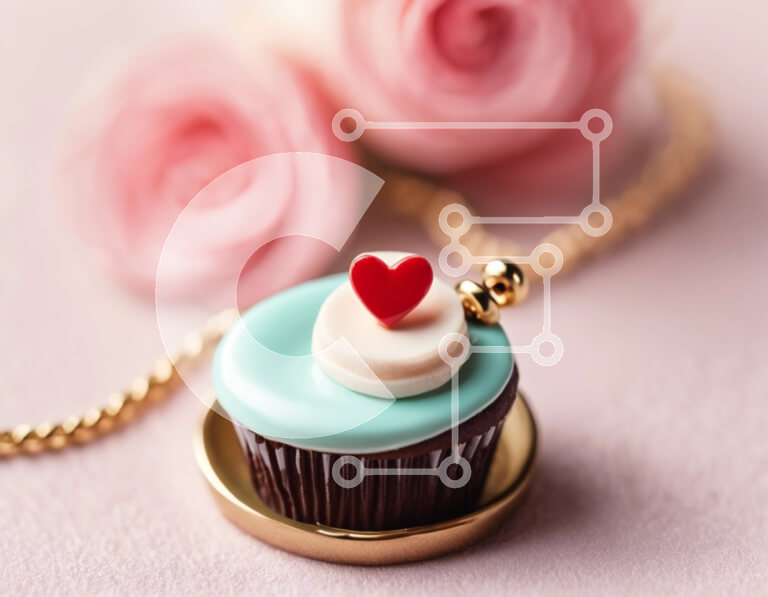 Intra Συλλεκτικό Ξύλινο Παζλ Plywood  4mm - Κρεμαστό Cupcake με Ροζ Τριαντάφυλλα - Δώρο Επετείου Σε Ξύλινο Κουτί - Διαστάσεις Puzzle: 10x10 cm – 25 κομμάτια