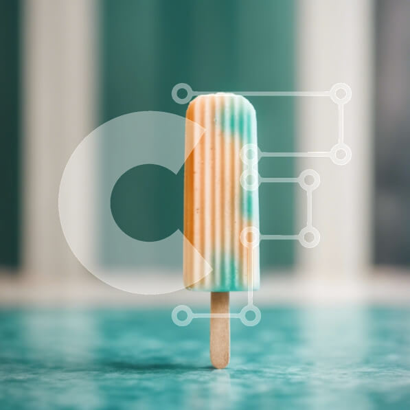 Σετ των 2 Intra Συλλεκτικό Ξύλινο Παζλ Plywood  4mm - Πολύχρωμο Popsicle σε φόντο πίνακα Σε Ξύλινο Κουτί - Διαστάσεις: 10x10 cm – 25 κομμάτια