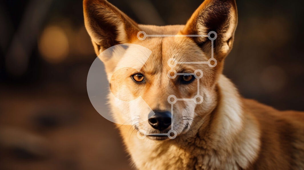 Σετ των 2 Intra Συλλεκτικό Ξύλινο Παζλ Plywood  4mm - Κοντινό πλάνο του προσώπου ενός σκύλου με καφέ γούνα Σε Ξύλινο Κουτί - Διαστάσεις: 10x10 cm – 25 κομμάτια