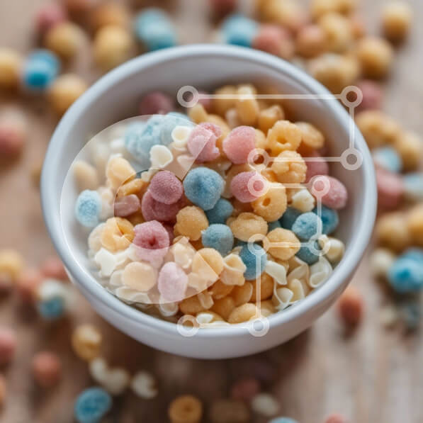 Σετ των 2 Intra Συλλεκτικό Ξύλινο Παζλ Plywood  4mm - Πολύχρωμο μπολ δημητριακών με διάφορες γεύσεις και ψεκασμούς Σε Ξύλινο Κουτί - Διαστάσεις: 10x10 cm – 25 κομμάτια