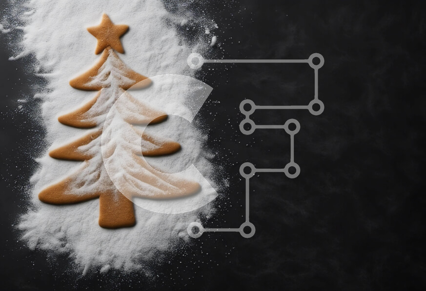 Σετ των 2 Intra Συλλεκτικό Ξύλινο Παζλ Plywood  4mm - Δέντρο μπισκότων μελόψωμο με διακόσμηση ζάχαρης άχνη Σε Ξύλινο Κουτί - Διαστάσεις: 10x10 cm – 25 κομμάτια