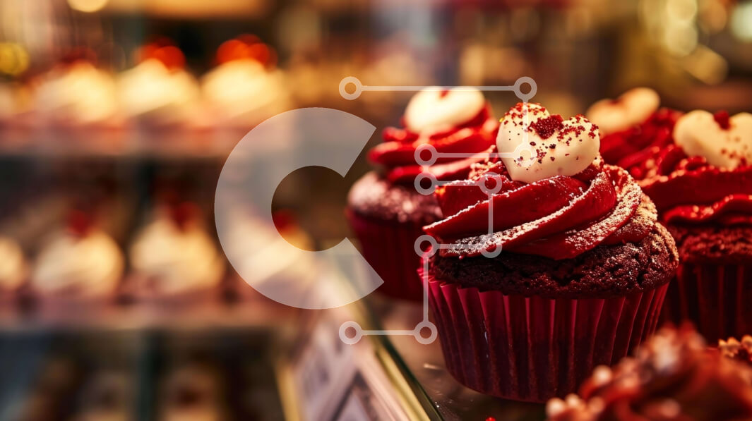 Σετ των 2 Intra Συλλεκτικό Ξύλινο Παζλ Plywood  4mm - Ποικιλία κόκκινων cupcakes με διάφορες γεύσεις και σχέδια Σε Ξύλινο Κουτί - Διαστάσεις: 10x10 cm – 25 κομμάτια