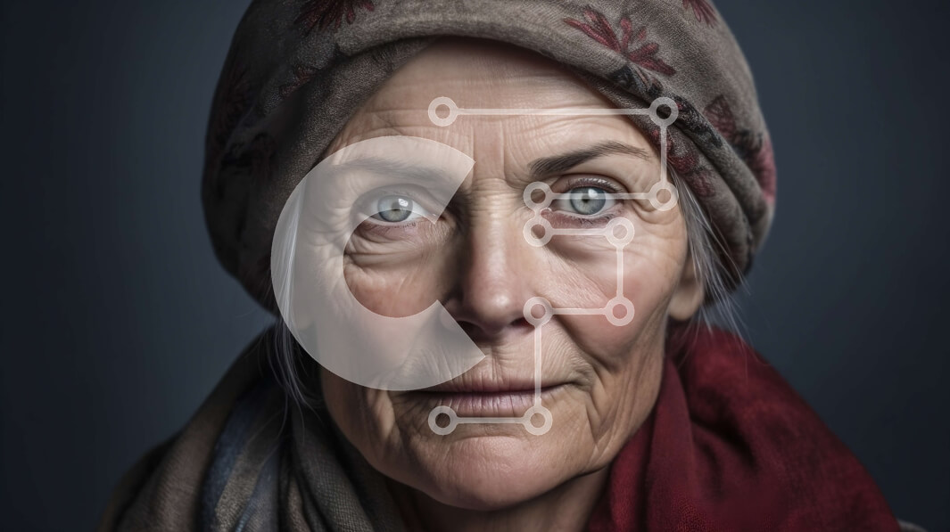 Intra Συλλεκτικό Ξύλινο Παζλ Plywood  4mm - Πορτρέτο μιας ηλικιωμένης γυναίκας με ρυτίδες και γκρίζα μαλλιά Σε Ξύλινο Κουτί - Διαστάσεις Puzzle: 10x10 cm – 25 κομμάτια