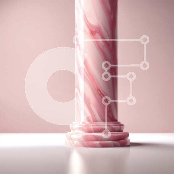 Intra Συλλεκτικό Ξύλινο Παζλ Plywood  4mm - Όμορφη εικόνα μιας ροζ μαρμάρινης στήλης Σε Ξύλινο Κουτί - Διαστάσεις Puzzle: 10x10 cm – 25 κομμάτια