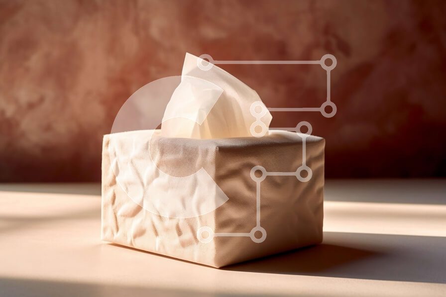 Intra Συλλεκτικό Ξύλινο Παζλ Plywood  4mm - Καθαρή και απλή εικόνα ενός κουτιού λευκού χαρτιού σε ένα τραπέζι Σε Ξύλινο Κουτί - Διαστάσεις: 10x10 cm – 25 κομμάτια