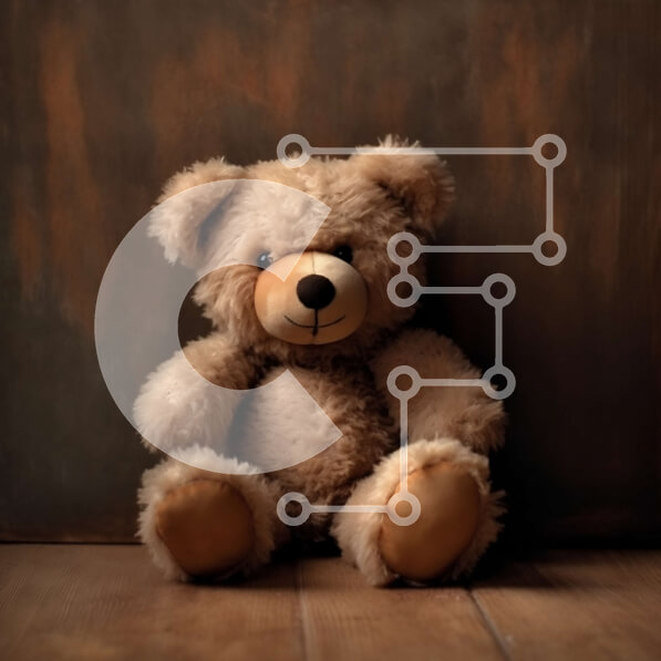 Intra Συλλεκτικό Ξύλινο Παζλ Plywood  4mm - Αξιολάτρευτο αρκουδάκι που κάθεται σε ένα ξύλινο πάτωμα Σε Ξύλινο Κουτί - Διαστάσεις: 10x10 cm – 25 κομμάτια