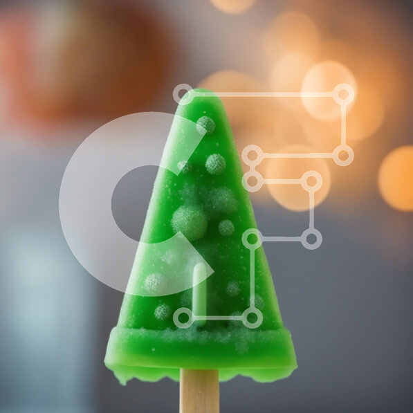 Intra Συλλεκτικό Ξύλινο Παζλ Plywood  4mm - Πράσινο χριστουγεννιάτικο δέντρο με λαμπάκια Σε Ξύλινο Κουτί - Διαστάσεις: 10x10 cm – 25 κομμάτια