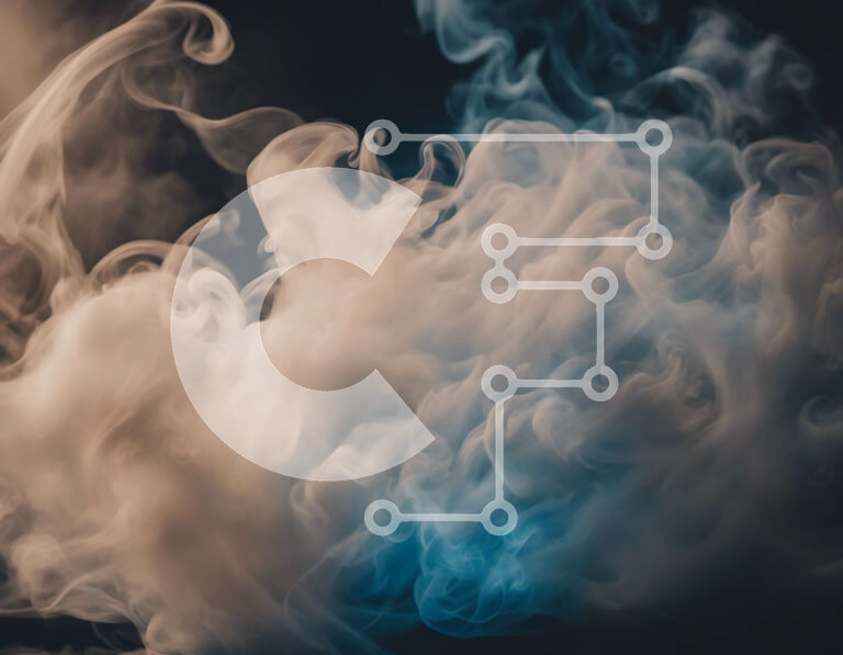 Intra Συλλεκτικό Ξύλινο Παζλ Plywood  4mm - Πολύχρωμο σύννεφο καπνού σε μαύρο φόντο Σε Ξύλινο Κουτί - Διαστάσεις Puzzle: 10x10 cm – 25 κομμάτια