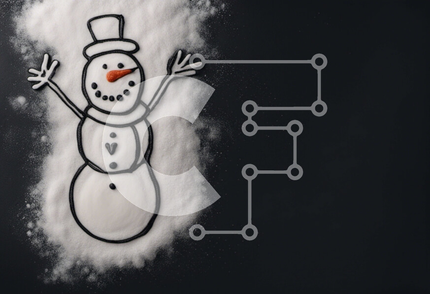 Intra Συλλεκτικό Ξύλινο Παζλ Plywood  4mm - Στολίδι Χιονάνθρωπος με αιωρούμενη ζάχαρη σε σκόνη για τη χειμερινή σεζόν Σε Ξύλινο Κουτί - Διαστάσεις Puzzle: 10x10 cm – 25 κομμάτια