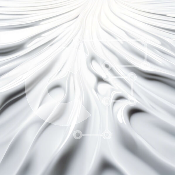 Intra Συλλεκτικό Ξύλινο Παζλ Plywood  4mm - Όμορφη αφηρημένη εικόνα λευκής ρέουσας ουσίας με κύματα και κυματισμούς Σε Ξύλινο Κουτί - Διαστάσεις Puzzle: 10x10 cm – 25 κομμάτια