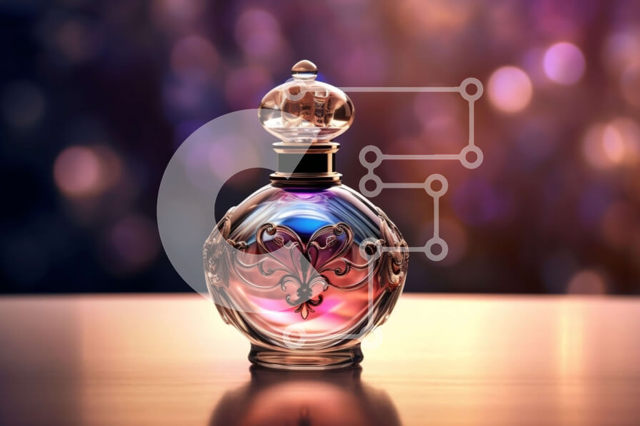 Σετ των 2 Intra Συλλεκτικό Ξύλινο Παζλ Plywood  4mm - Διακοσμητικό γυάλινο μπουκάλι με ροζ, μωβ και μπλε υγρό Σε Ξύλινο Κουτί - Διαστάσεις: 10x10 cm – 25 κομμάτια