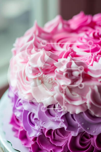 Σετ των 2 Intra Συλλεκτικό Ξύλινο Παζλ Plywood  4mm - Κέικ τριών επιπέδων με ροζ, μωβ και λευκό γλάσο και κεριά Σε Ξύλινο Κουτί - Διαστάσεις: 10x10 cm – 25 κομμάτια