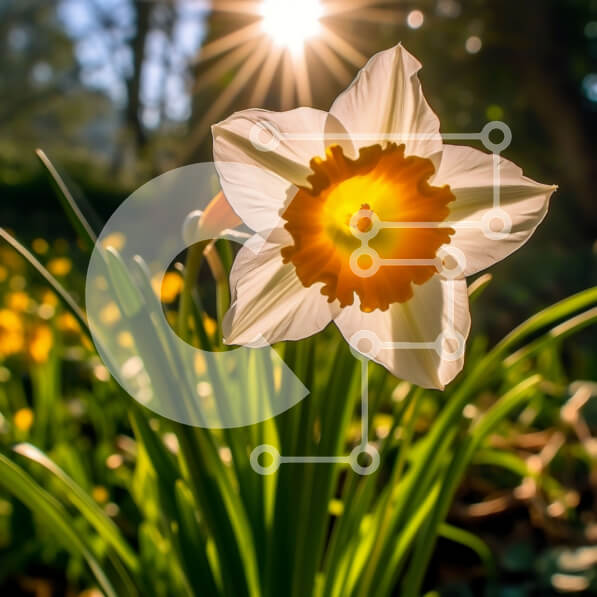 Intra Συλλεκτικό Ξύλινο Παζλ Plywood  4mm - Όμορφη εικόνα ενός λουλουδιού ασφόδελου με έντονο φως του ήλιου Σε Ξύλινο Κουτί - Διαστάσεις: 10x10 cm – 25 κομμάτια