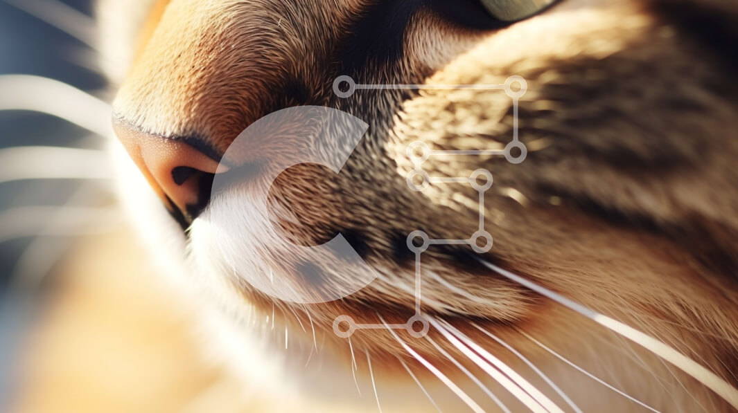 Intra Συλλεκτικό Ξύλινο Παζλ Plywood  4mm - Κοντινό πλάνο του προσώπου μιας γάτας με πράσινα μάτια Σε Ξύλινο Κουτί - Διαστάσεις: 10x10 cm – 25 κομμάτια