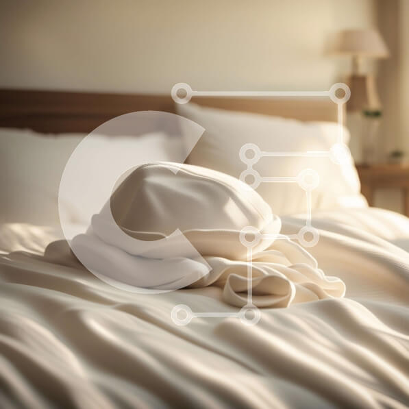 Intra Συλλεκτικό Ξύλινο Παζλ Plywood  4mm - Μινιμαλιστικό λευκό καπέλο σε τραγανό λευκό κρεβάτι Σε Ξύλινο Κουτί - Διαστάσεις Puzzle: 10x10 cm – 25 κομμάτια