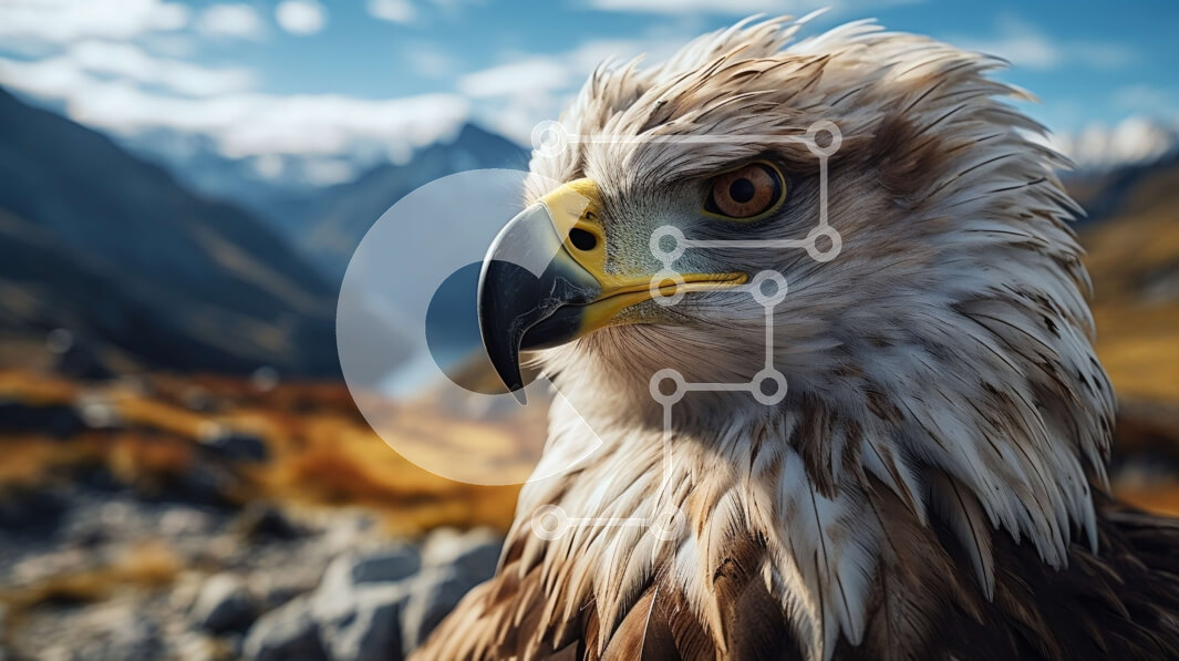 Σετ των 2 Intra Συλλεκτικό Ξύλινο Παζλ Plywood  4mm - Μεγαλοπρεπής αετός με φτερά ανοιχτά Σε Ξύλινο Κουτί - Διαστάσεις: 10x10 cm – 25 κομμάτια