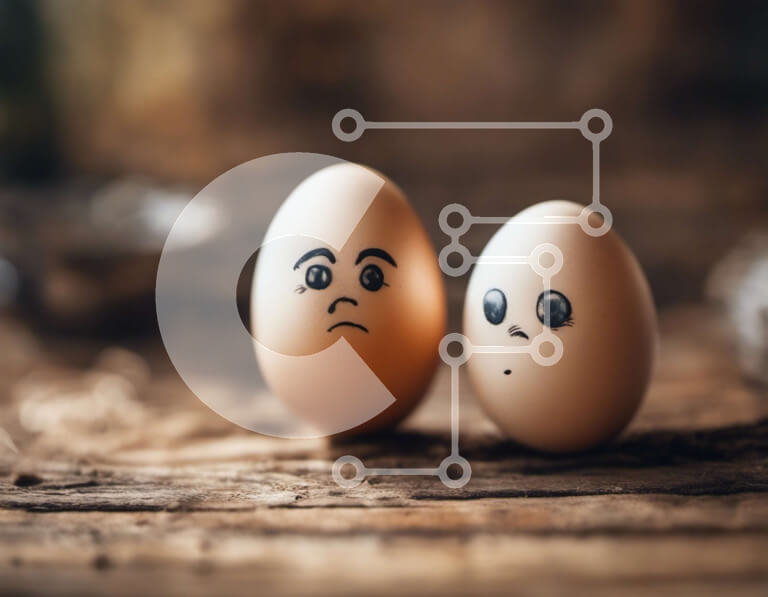 Intra Συλλεκτικό Ξύλινο Παζλ Plywood  4mm - Θλιβερά και ουδέτερα αυγά Σε Ξύλινο Κουτί - Διαστάσεις Puzzle: 10x10 cm – 25 κομμάτια