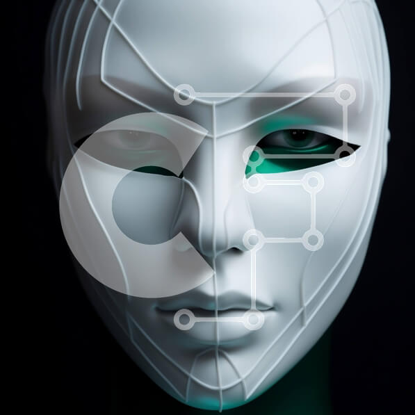 Intra Συλλεκτικό Ξύλινο Παζλ Plywood  4mm - Λευκή μάσκα έκφρασης Σε Ξύλινο Κουτί - Διαστάσεις Puzzle: 10x10 cm – 25 κομμάτια