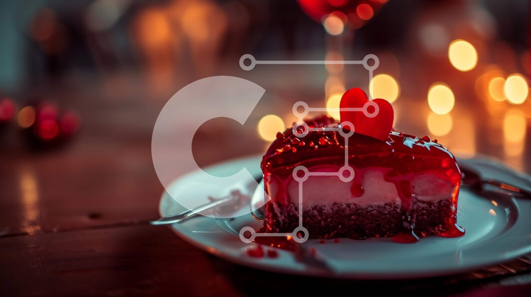 Σετ των 2 Intra Συλλεκτικό Ξύλινο Παζλ Plywood  4mm - Κέικ σε σχήμα καρδιάς με κόκκινο γλάσο και κεριά Σε Ξύλινο Κουτί - Διαστάσεις: 10x10 cm – 25 κομμάτια